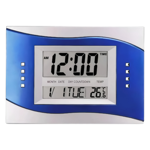 Large LCD Digital Wall Clock, 6852