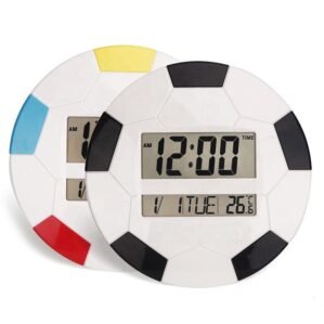LCD Wall Clock Football Design
