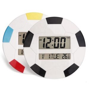 LCD Wall Clock Football Design