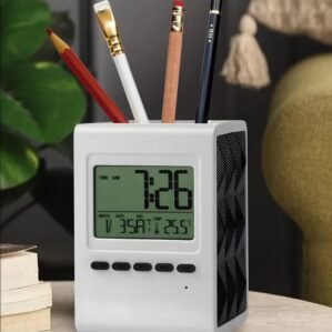 Pen Holder With Clock, A92