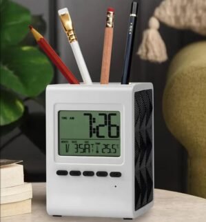 Pen Holder With Clock, A92