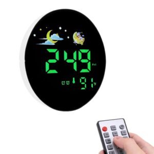 Digital LED Display Electric Round Wall Clock, RS-2716
