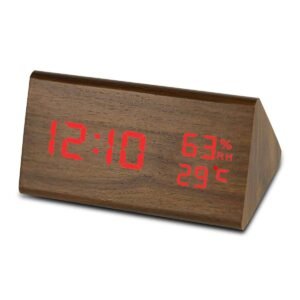 Wooden Digital Desk Alarm Clock, A120BR