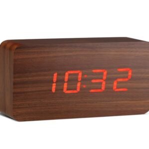 Wooden LED Desk Shelf Clock