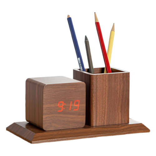 Wooden Digital Electric Desk Alarm Clock, A310