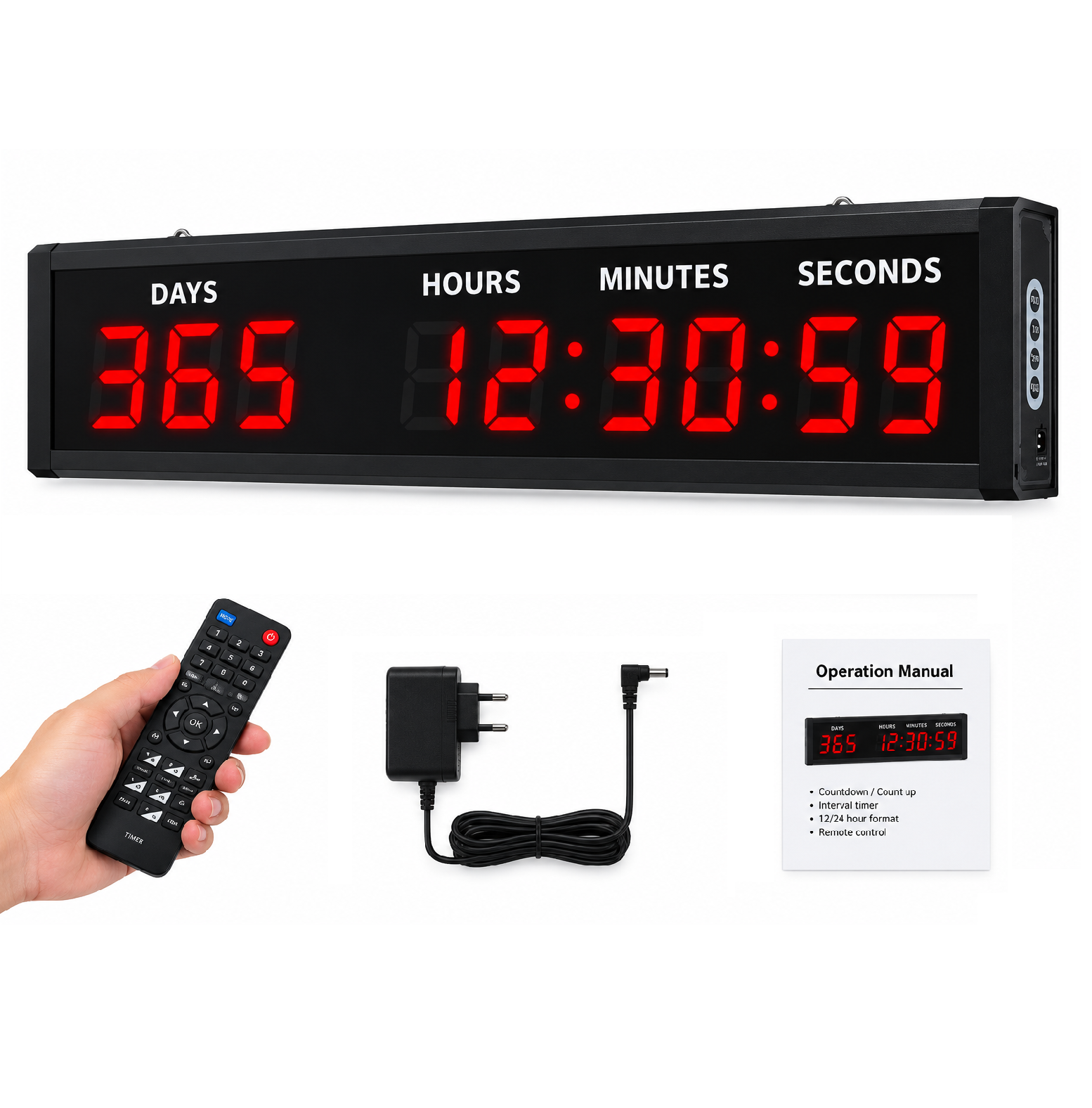 999 Days 9 Digits Day Counter Clock Event Countdown Clock, CP03