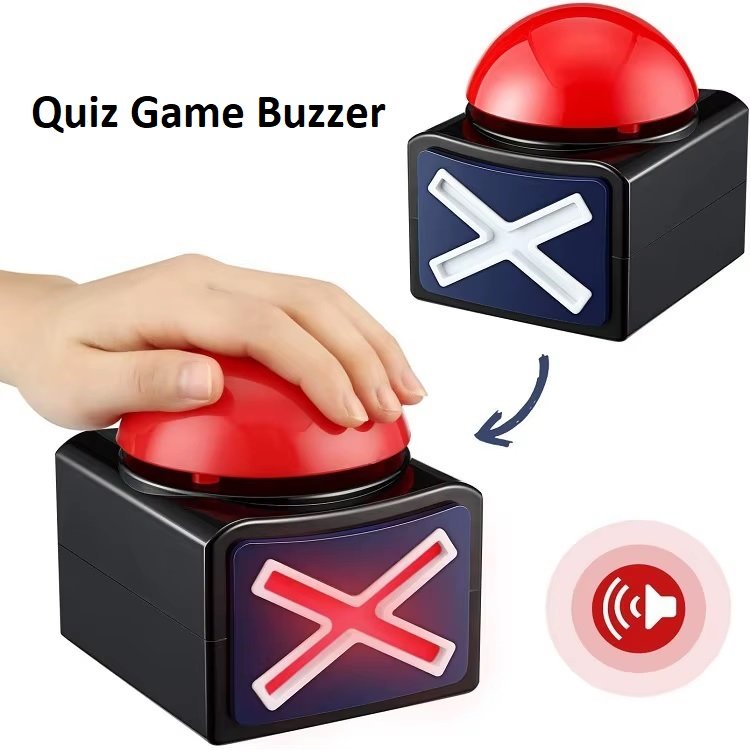 Quiz Game Answer Buzzer with Lights and Sound, QB01