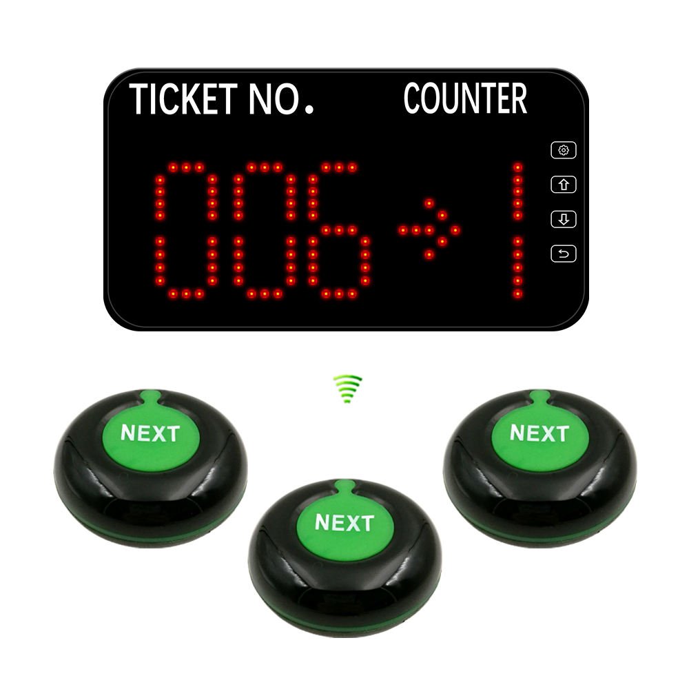 3 Digits Display Screen Show NEXT Number Counter Queue Number Call System, QMS04