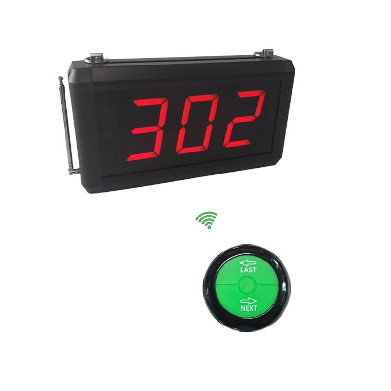 Turn O Matic 3 Digit Take a Number Led Counter Display LAST NEXT Call Button Queue Paging System for Bank Service Calling, QMS02