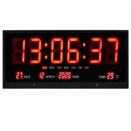 Digital LED Display Large Size Wall Clock (68x26x3 cm), JH6826